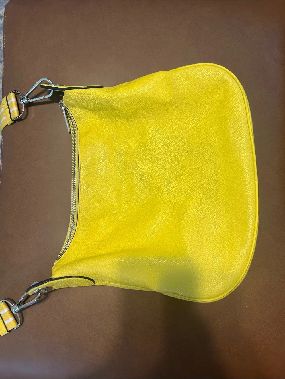 kate spade Yellow Leather Crossbody Bag with Gold Hardware